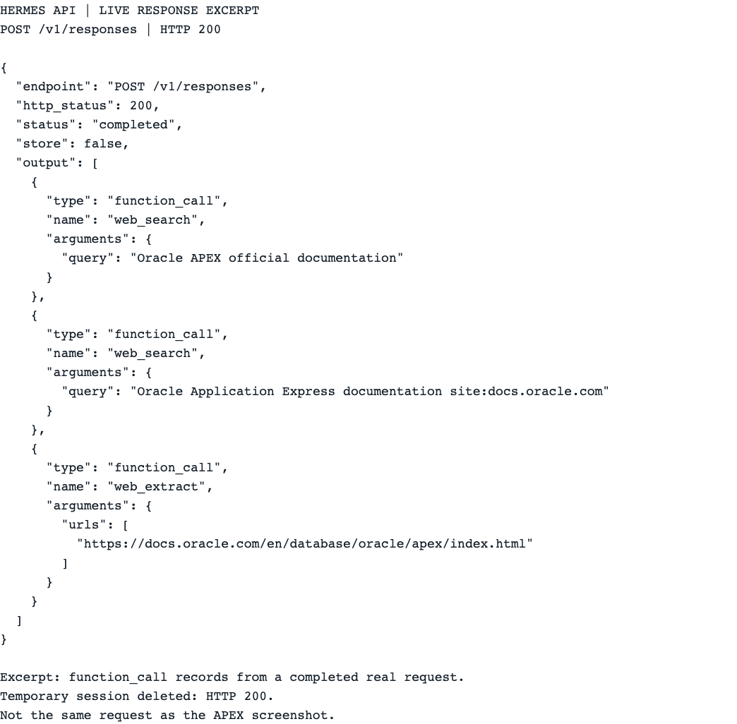 Hermes 实际 API 调用记录摘录