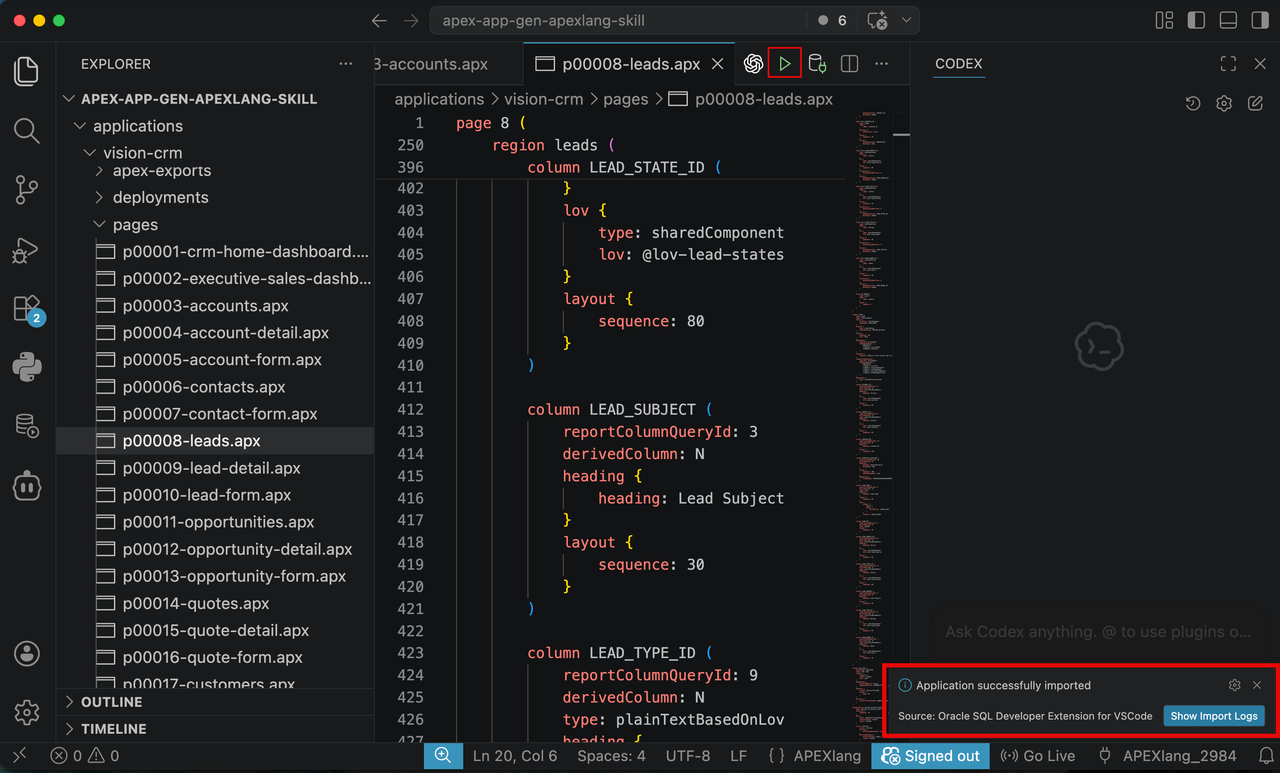 从 VS Code 导入应用